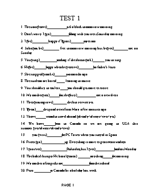 Đề kiểm tra 15 phút môn Tiếng Anh 7